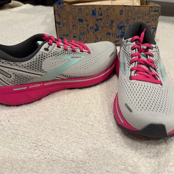 Brooks Ghost 14 Running Shoes Pink and Gray Women’s Size 9.5 - Picture 6 of 8
